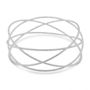 Armcuff&nbsp;Crossed Silver