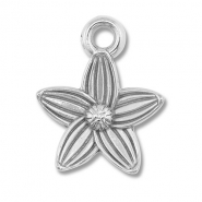 Anh&auml;nger aus Stainless Steel - Rostfreiem Stahl Flower Silver