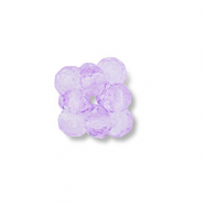 Facetten Perlen Anh&auml;nger Flower Transparent lilac