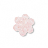 Facetten Perlen Anh&auml;nger Flower Transparent light pink