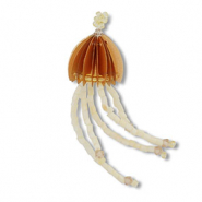 Anh&auml;nger aus Glasperlen Jellyfish Brown-nude-transparent brown