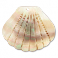Anh&auml;nger Muschel Scallop White (Naturliche Farbe Muschel)-brown