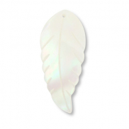Anh&auml;nger Muschel Leaf White (Naturliche Farbe Muschel)