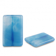 Perlen Naturstein Achat Rectangle Transparent blue