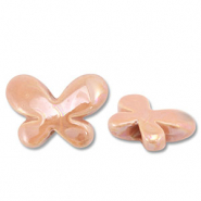 Perlen Griechische Keramik DQ Butterfly Coral peach