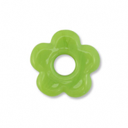 Glas Perlen Flower Green