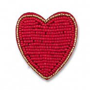 Broschen Heart Red-gold