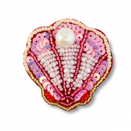 Broschen Shell Multicolour pink-red-white-gold