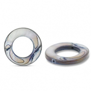 Perle Muschel 20mm Round Grey