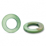 Perle Muschel 20mm Round Dark green