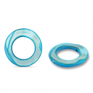 Perle Muschel 20mm Round Blue