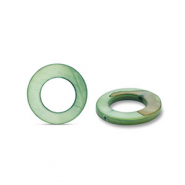 Perle Muschel 15mm Round Dark green