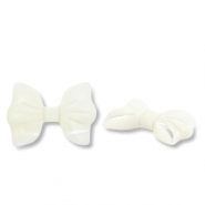 Perle Muschel Bow Off white