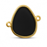 Anh&auml;nger Metall DQ Zwischenst&uuml;ck Black-Gold (Nickelfrei)