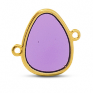 Anh&auml;nger Metall DQ Zwischenst&uuml;ck Purple-Gold (Nickelfrei)