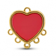 Anh&auml;nger Metall DQ mit 6 &Ouml;sen Red-Gold (Nickelfrei)