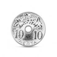 Anh&auml;nger Metall DQ Coin Antik silber (Nickelfrei)