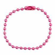 Farbiges Zubeh&ouml;r Ballchain with Clasp Shiny dark pink