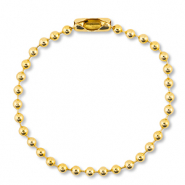 Farbiges Zubeh&ouml;r Ballchain with Clasp Shiny gold