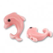Keramik Perlen Dolphin Coral pink