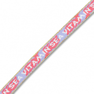 BY31&reg; Schmucktextband "Vitamin sea" Lavender-coral red-white-gold