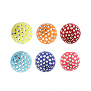 8 mm Perlen aus Acryl im Strasssteinchen-Look Multicolour-silver