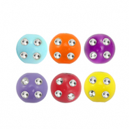 Perlen Acryl im Strasssteinchen-Look Multicolour-silver