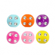 Perlen Acryl im Strasssteinchen-Look Multicolour-silver