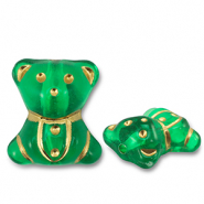 Perlen Acryl Bear Green-gold