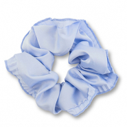 Stoff Haargummi-Scrunchie Silky Blue