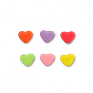 Perlen Metall Enamel Heart Multicolour