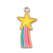 Anh&auml;nger Metall Enamel Star Gold-multicolour