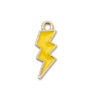 Anh&auml;nger Metall Enamel Lightning Gold-yellow