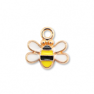Anh&auml;nger Metall Enamel Bee Gold-yellow-black