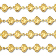 Zubeh&ouml;r aus Stainless Steel - Rostfreiem Stahl Gliederkette Heart Gold