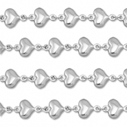 Zubeh&ouml;r aus Stainless Steel - Rostfreiem Stahl Gliederkette Heart Silver