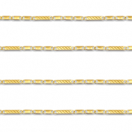 Zubeh&ouml;r aus Stainless Steel - Rostfreiem Stahl Gliederkette Flat Gold