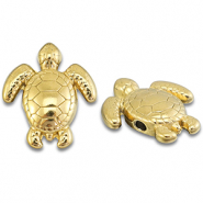 Perlen aus Stainless Steel - Rostfreiem Stahl Turtle Gold