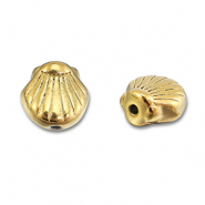 Perlen aus Stainless Steel - Rostfreiem Stahl Shell Gold