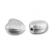 Perlen aus Stainless Steel - Rostfreiem Stahl Shell Silver