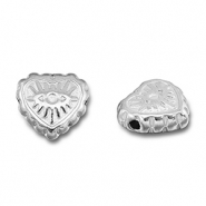 Perlen aus Stainless Steel - Rostfreiem Stahl Heart Eye of Providence Silver