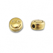 Perlen aus Stainless Steel - Rostfreiem Stahl Smiley Gold