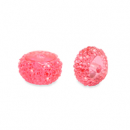 Perlen aus Resin Rondell 8mm Coral pink
