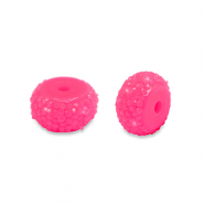 Perlen aus Resin Rondell 8mm Neon pink