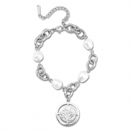 Stainless Steel - Rostfrei Stahl Armb&auml;nder Rose Silver