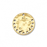 Anh&auml;nger / Connector aus Stainless Steel - Rostfreiem Stahl Round Gold