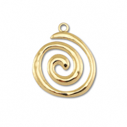 Anh&auml;nger aus Stainless Steel - Rostfreiem Stahl Spiral Gold