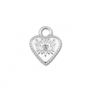 Anh&auml;nger aus Stainless Steel - Rostfreiem Stahl Heart with Eye of Providence Silver