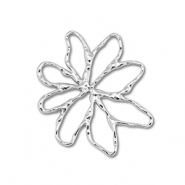 Anh&auml;nger / Connector aus Stainless Steel - Rostfreiem Stahl Flower Silver