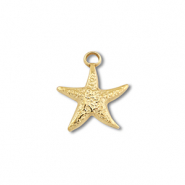 Anh&auml;nger aus Stainless Steel - Rostfreiem Stahl Starfish Gold